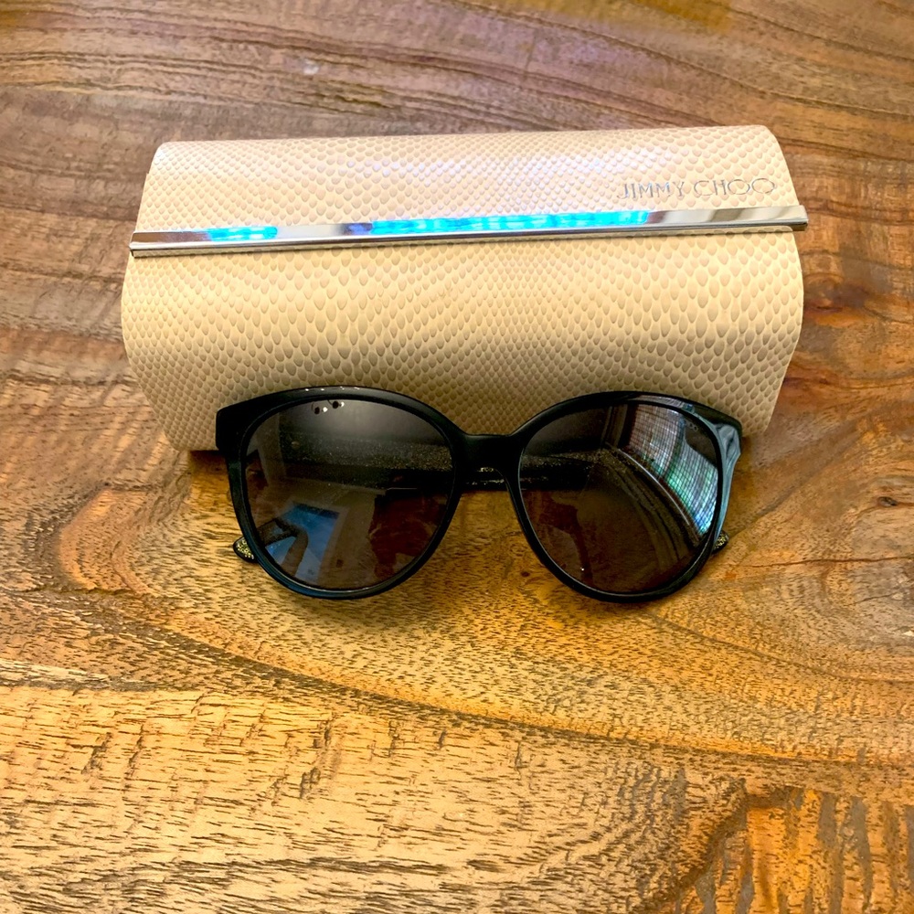 Never worn Jimmy Choo black sunglasses